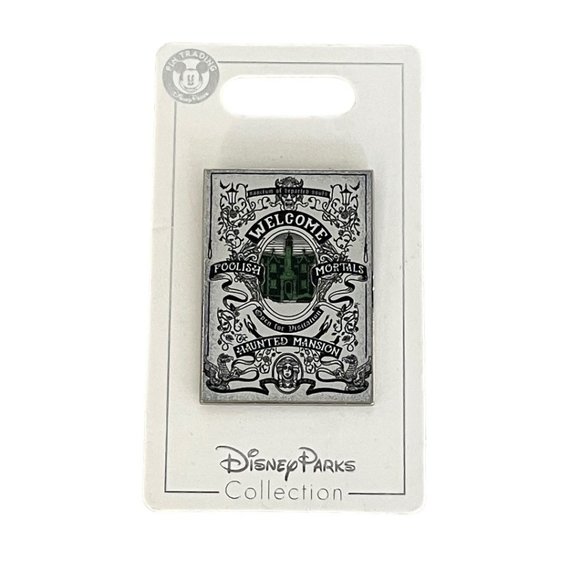 Disney Parks Haunted Mansion Welcome Foolish Mortals Pin - Picture 2 of 5